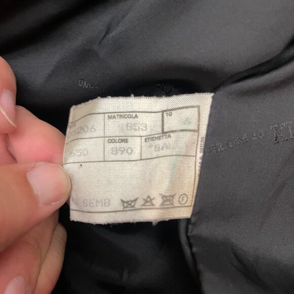 Vintage Bally Of Switzerland Women's 2 Button Black Leather Jacket Coat Size 36 - Picture 9 of 11